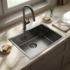 Pure.Sink Comfort Speciale 35 cm short PVD gunmetal sink, 50x35 cm, space-saving, PCM5035-61